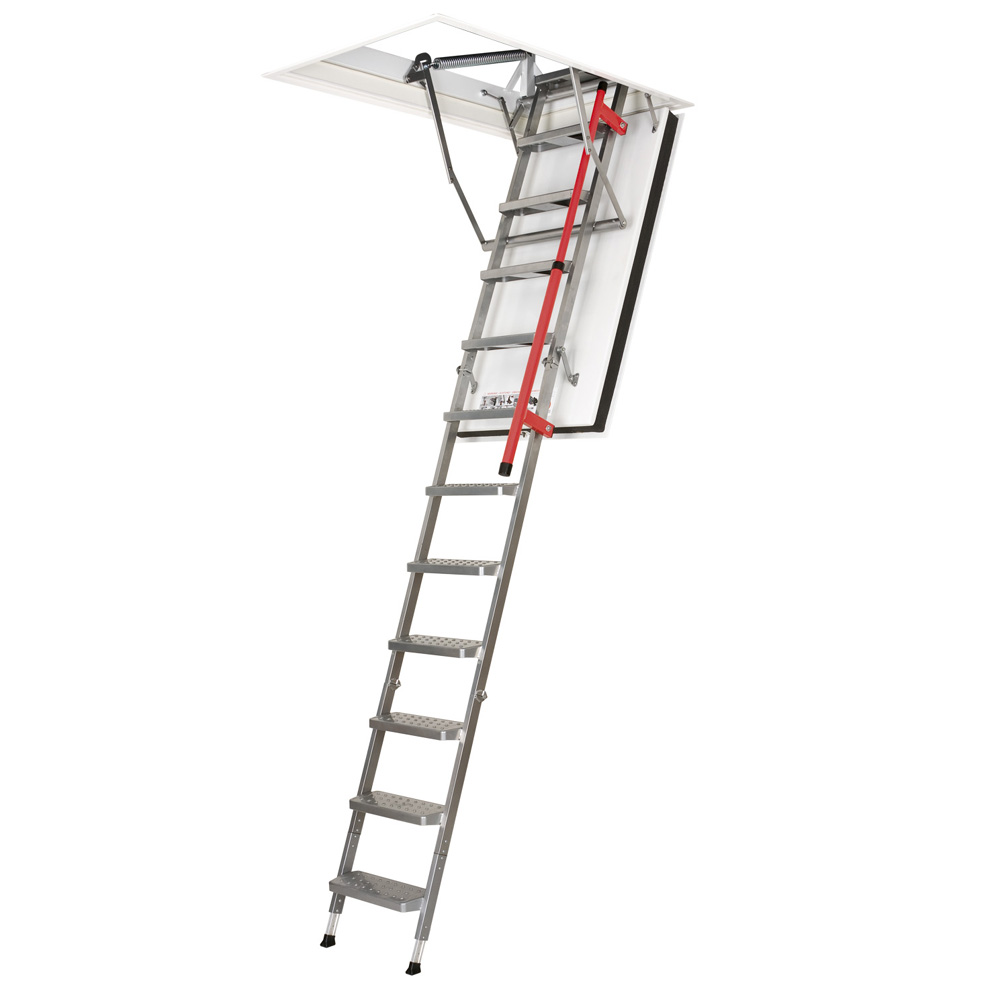 3 Section Steel Folding Loft Ladder LMF Fire-Resistant